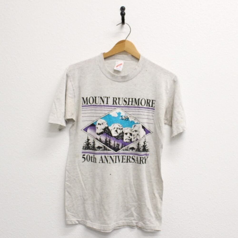 Vintage Mount Rushmore 50th Anniversary T Shirt Medium